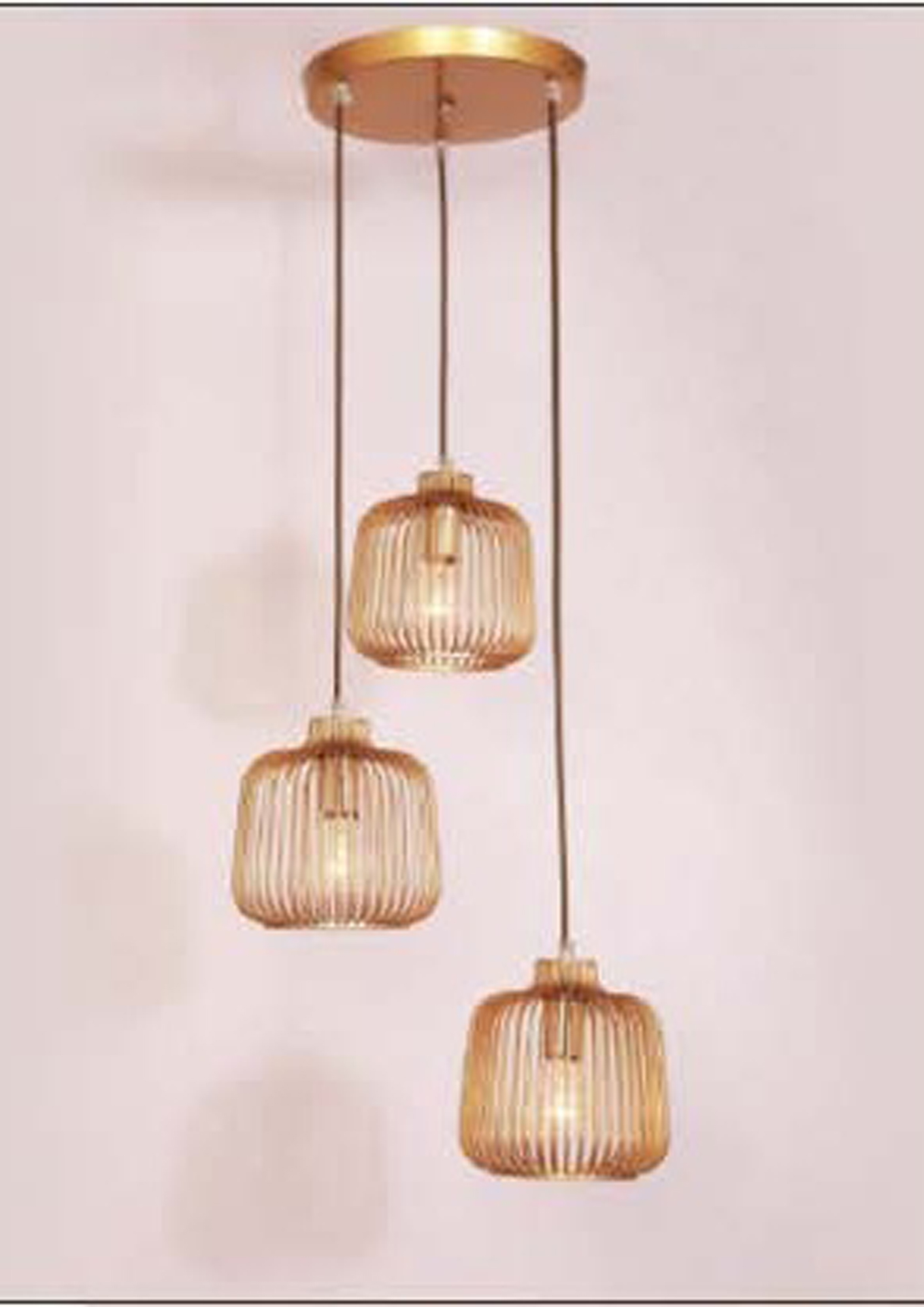 Beyond Lights - Ribbed Glass Pendant- GL